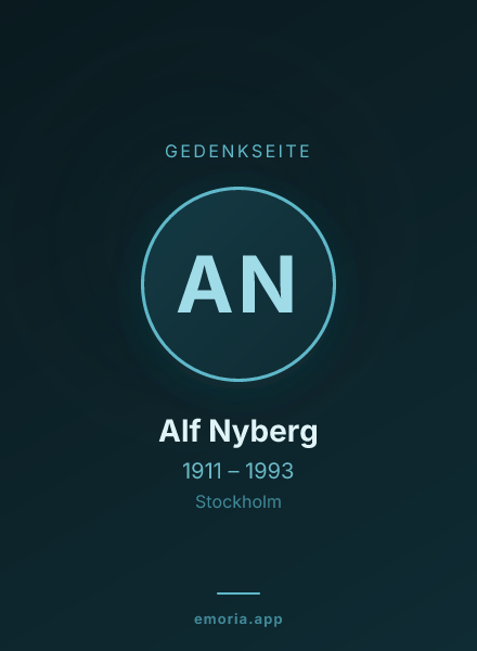 Gedenkportrait von Alf Nyberg
