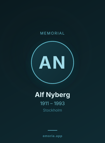 Memorial portrait of Alf Nyberg