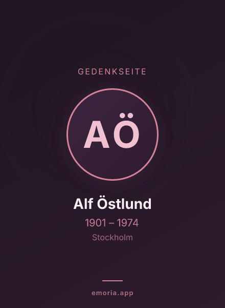 Gedenkportrait von Alf Östlund