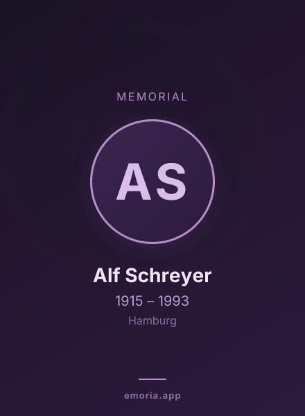 Memorial portrait of Alf Schreyer