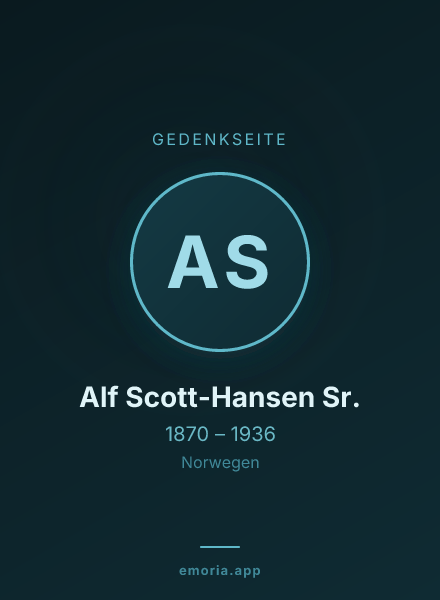 Gedenkportrait von Alf Scott-Hansen Sr.