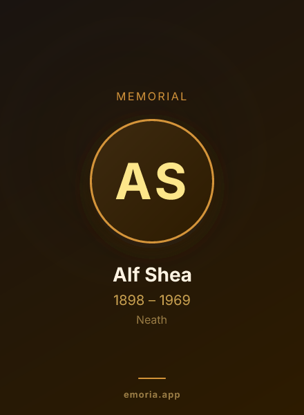 Memorial portrait of Alf Shea