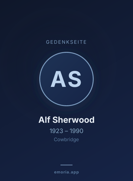 Gedenkportrait von Alf Sherwood