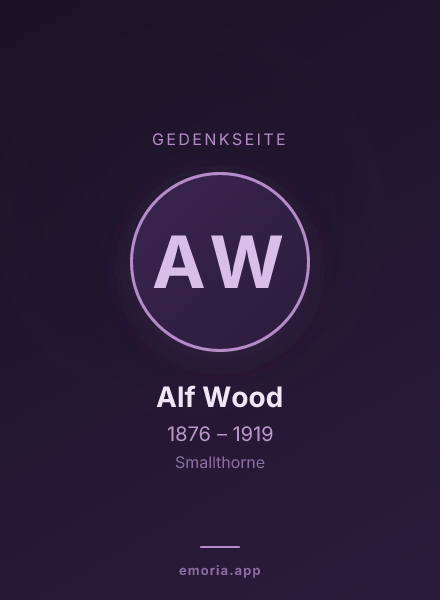 Gedenkportrait von Alf Wood