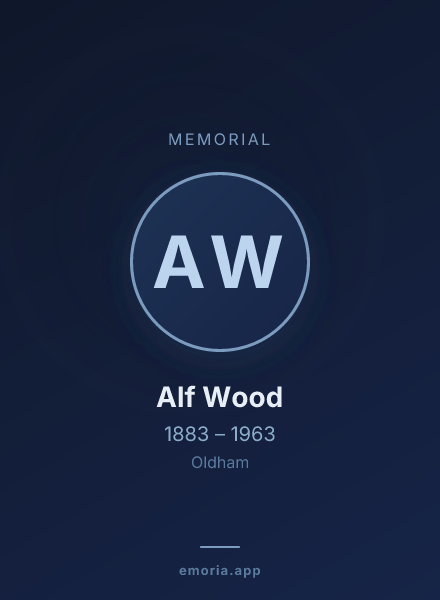 Memorial portrait of Alf Wood