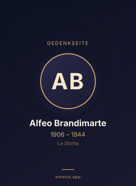 Gedenkportrait von Alfeo Brandimarte