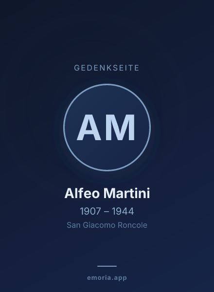 Gedenkportrait von Alfeo Martini