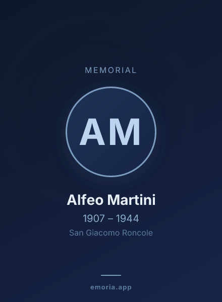 Memorial portrait of Alfeo Martini
