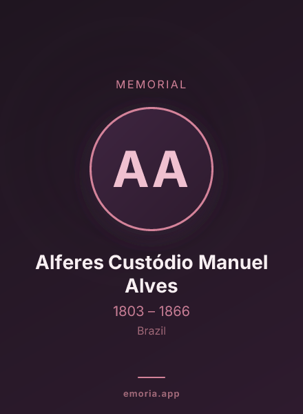 Memorial portrait of Alferes Custódio Manuel Alves