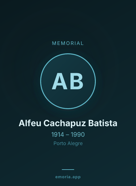Memorial portrait of Alfeu Cachapuz Batista