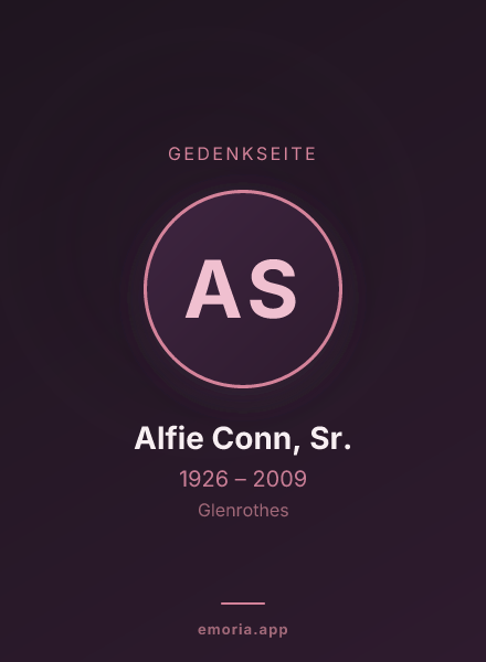 Gedenkportrait von Alfie Conn, Sr.