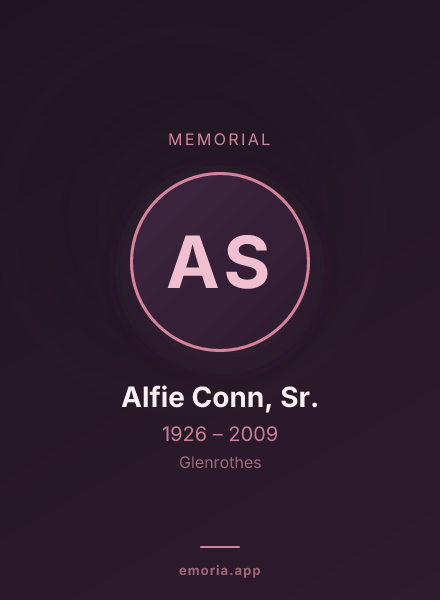 Memorial portrait of Alfie Conn, Sr.