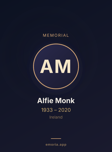 Memorial portrait of Alfie Monk