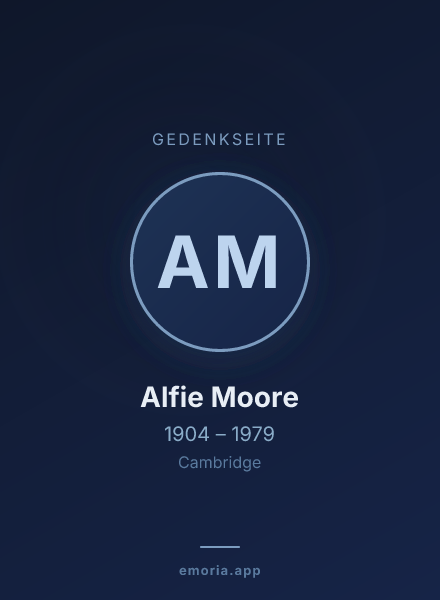 Gedenkportrait von Alfie Moore