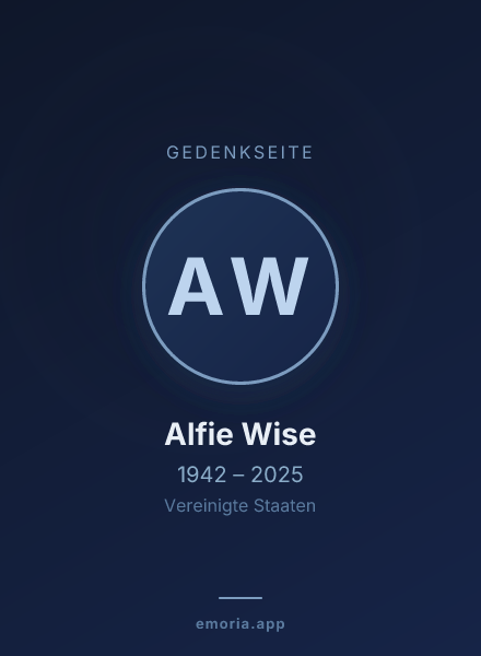Gedenkportrait von Alfie Wise