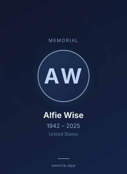Memorial portrait of Alfie Wise