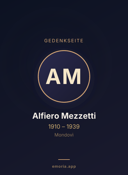 Gedenkportrait von Alfiero Mezzetti