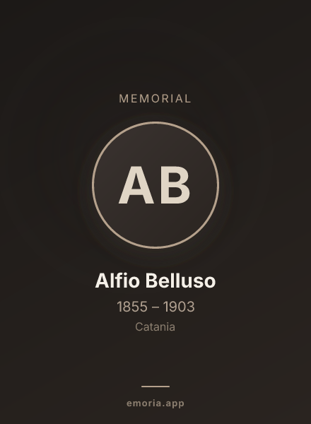 Memorial portrait of Alfio Belluso