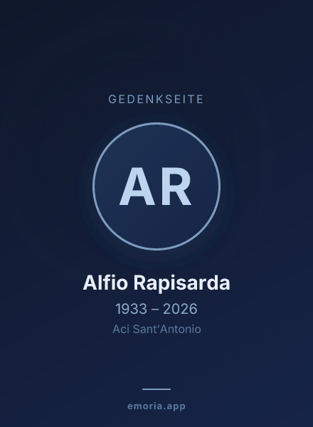 Gedenkportrait von Alfio Rapisarda