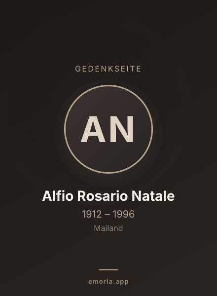 Gedenkportrait von Alfio Rosario Natale