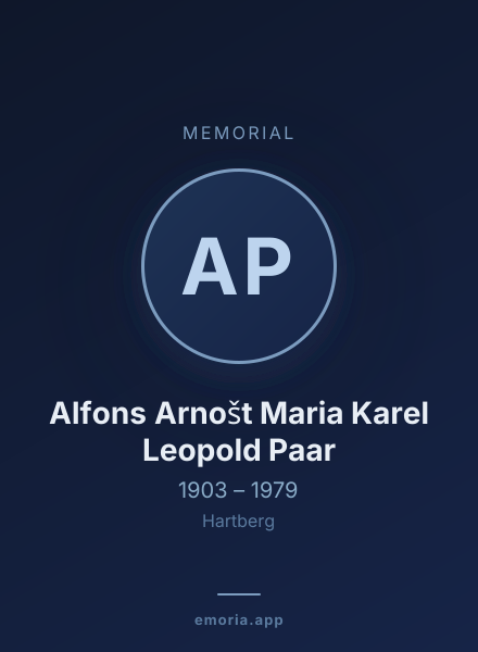 Memorial portrait of Alfons Arnošt Maria Karel Leopold Paar