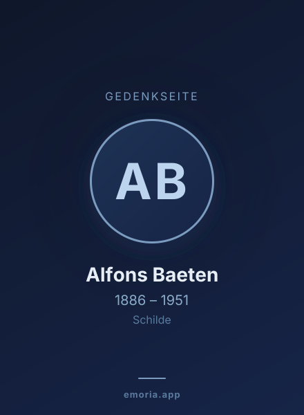 Gedenkportrait von Alfons Baeten