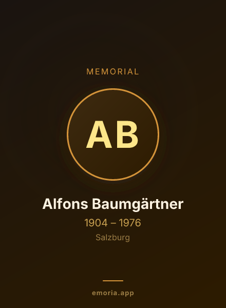 Memorial portrait of Alfons Baumgärtner