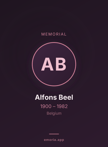 Memorial portrait of Alfons Beel