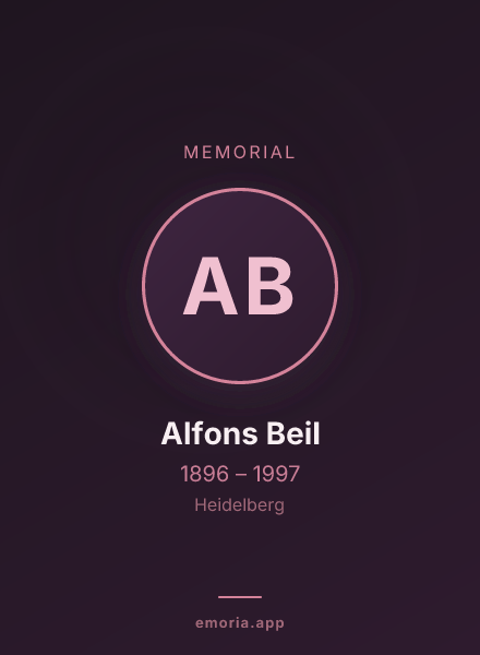 Memorial portrait of Alfons Beil