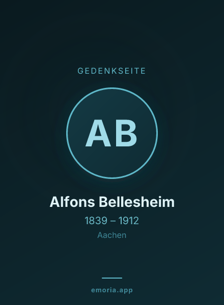 Gedenkportrait von Alfons Bellesheim