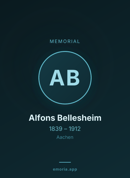 Memorial portrait of Alfons Bellesheim
