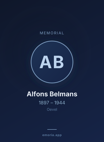Memorial portrait of Alfons Belmans