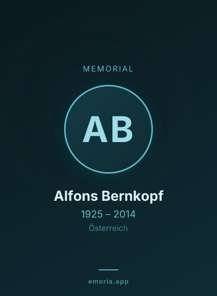 Memorial portrait of Alfons Bernkopf