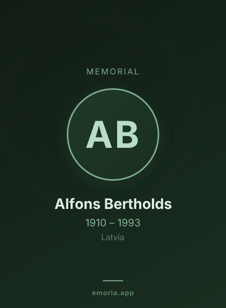 Memorial portrait of Alfons Bertholds