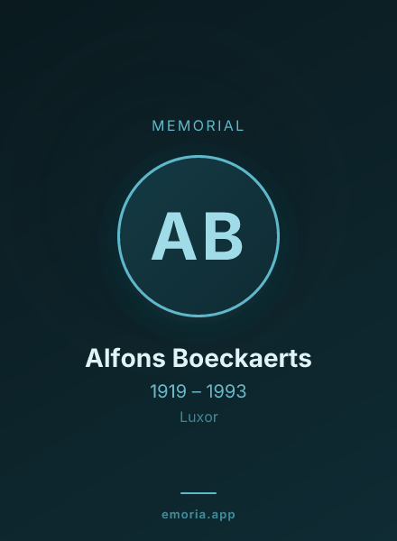 Memorial portrait of Alfons Boeckaerts