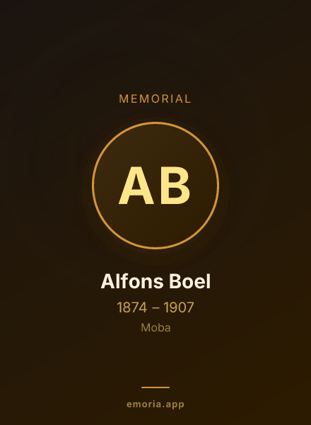 Memorial portrait of Alfons Boel