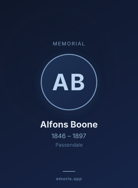 Memorial portrait of Alfons Boone