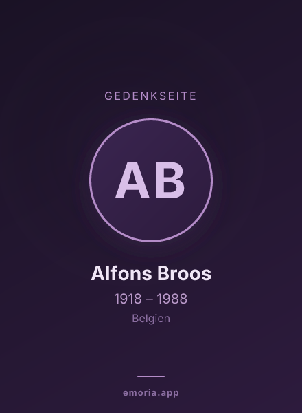Gedenkportrait von Alfons Broos