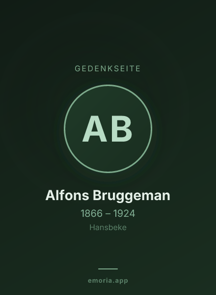 Gedenkportrait von Alfons Bruggeman