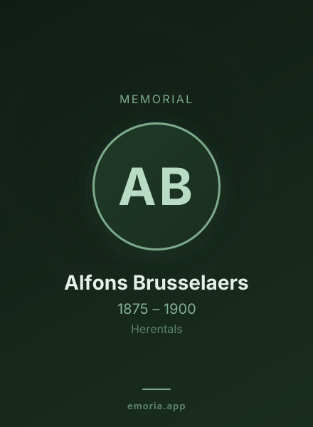 Memorial portrait of Alfons Brusselaers