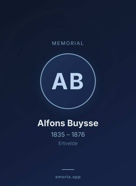 Memorial portrait of Alfons Buysse