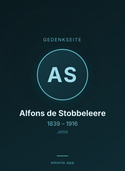 Gedenkportrait von Alfons de Stobbeleere