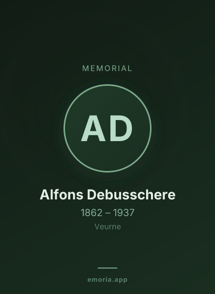 Memorial portrait of Alfons Debusschere