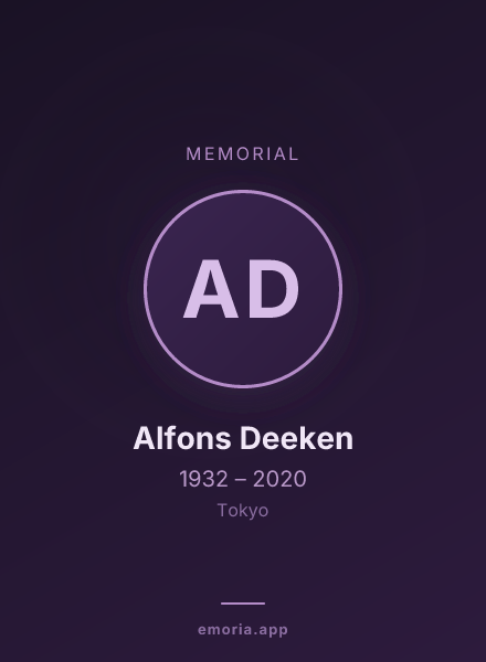 Memorial portrait of Alfons Deeken