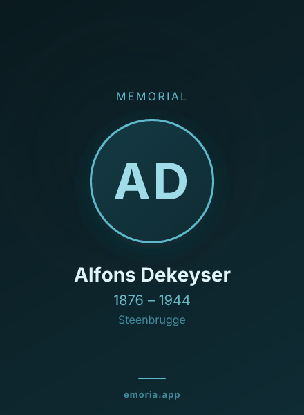 Memorial portrait of Alfons Dekeyser