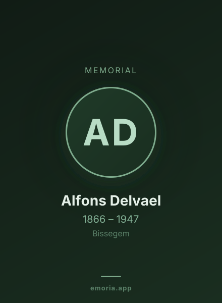 Memorial portrait of Alfons Delvael