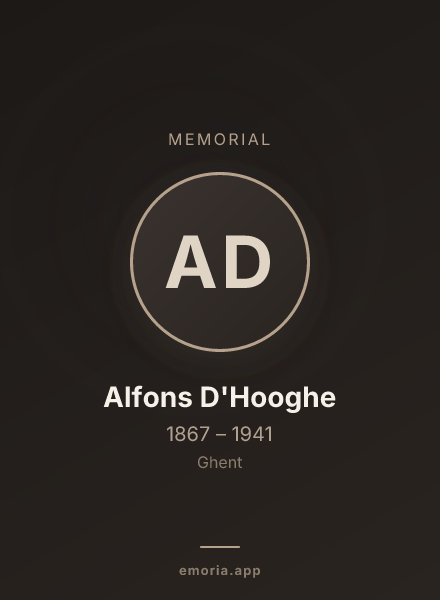 Memorial portrait of Alfons D'Hooghe