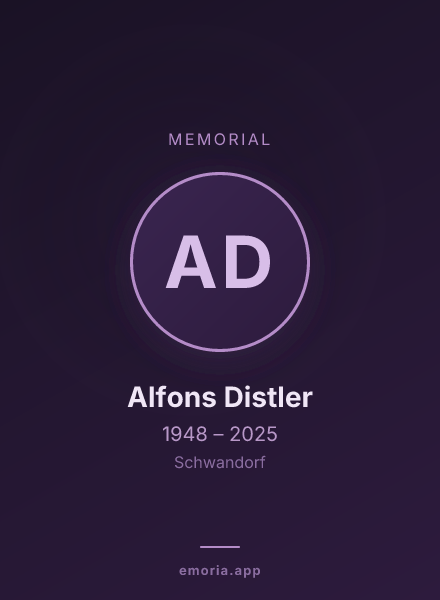 Memorial portrait of Alfons Distler