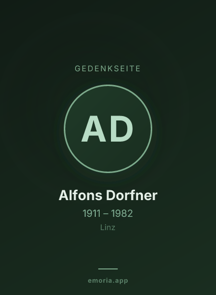 Gedenkportrait von Alfons Dorfner