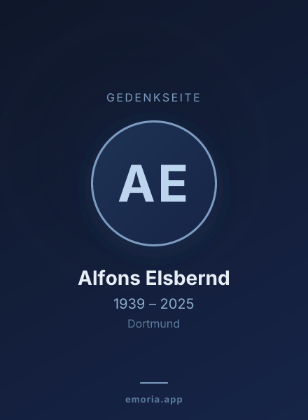 Gedenkportrait von Alfons Elsbernd